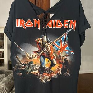 Iron Maiden Lace-Up Graphic Tee